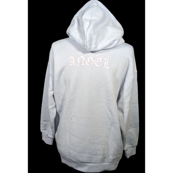 Precious Moments Angel Light Blue Super Soft Oversized Hoodie Size Small - Picture 3 of 10